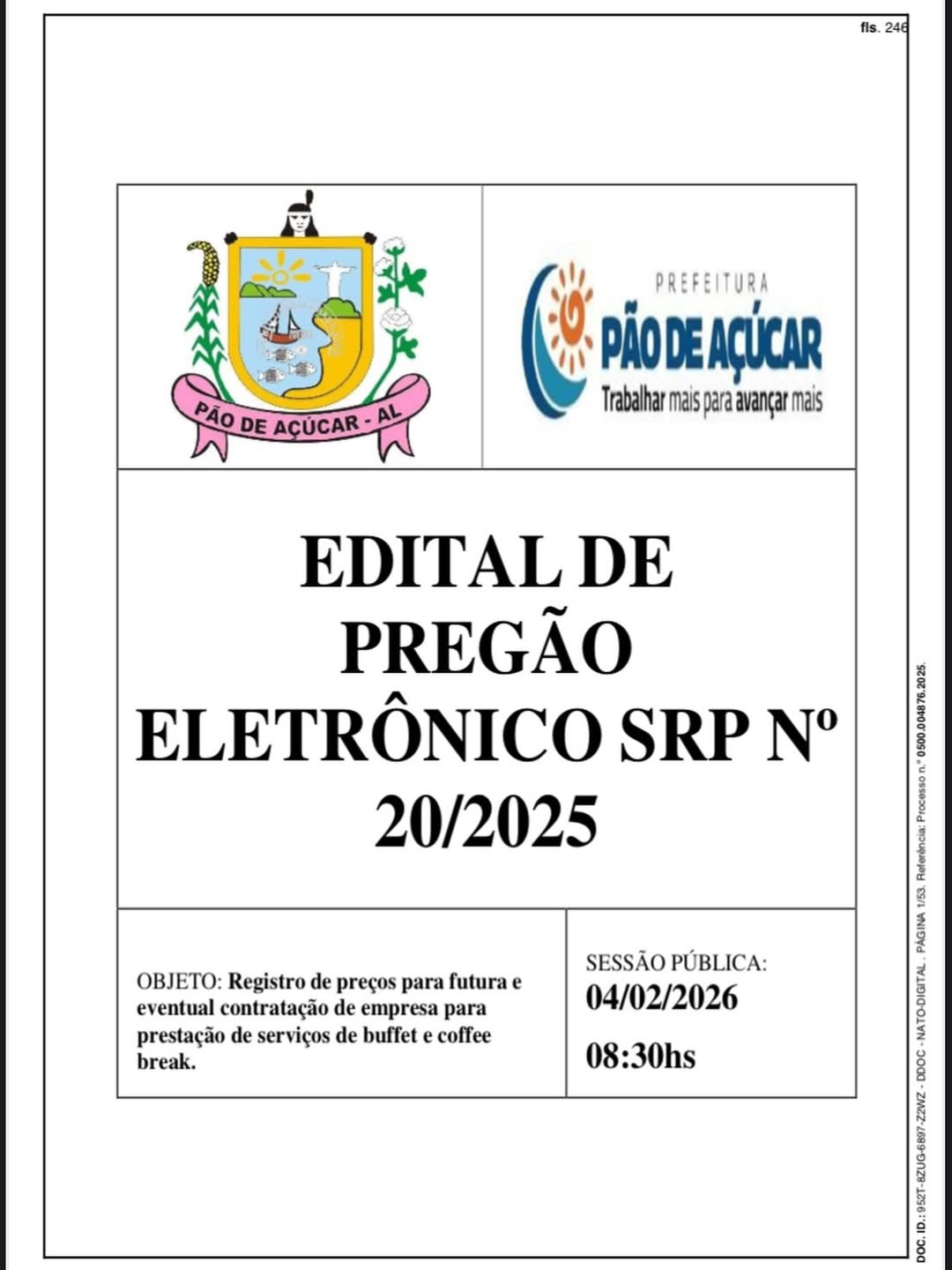 AVISO DE LICITAÇÃO – PREGÃO ELETRÔNICO